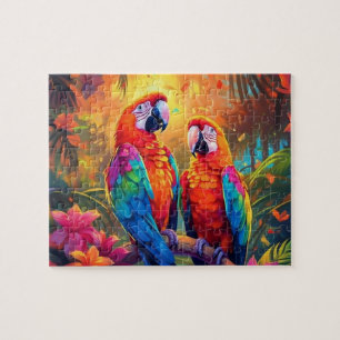 Papegaai Cartoon Jigsaw Puzzel