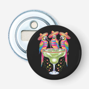 Papegaai Cinco De Mayo Grappig Drinken Mexicaans F Button Flesopener