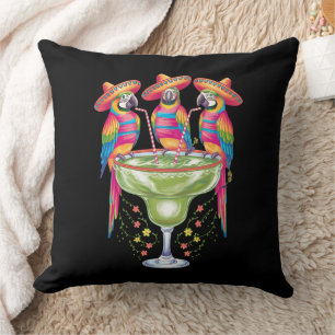 Papegaai Cinco De Mayo Grappig Drinken Mexicaans F Kussen