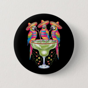 Papegaai Cinco De Mayo Grappig Drinken Mexicaans F Ronde Button 5,7 Cm