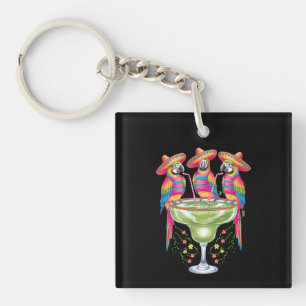 Papegaai Cinco De Mayo Grappig Drinken Mexicaans F Sleutelhanger