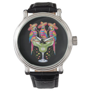 Papegaai Cinco De Mayo Grappig Drinken Mexicaanse  Horloge