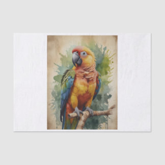 Papegaai decoupage tissue papier