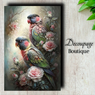 Papegaai Droom Decoupage Tissuepapier