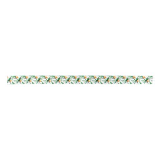 Papegaai en bloemen patroon lint (Voorkant)