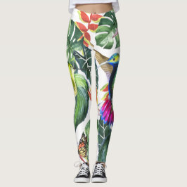 Papegaai en kolibrie tropisch leggings