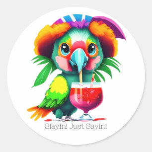 Papegaai Envelope Zegel Sticker / Laptop Sticker,