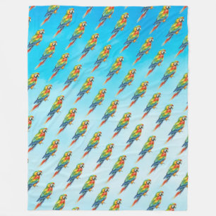 Papegaai Fleece Deken