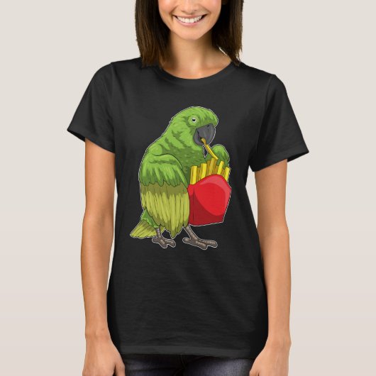 Papegaai friet t-shirt (Voorkant)