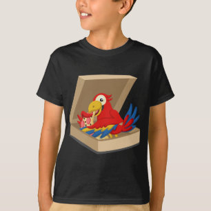 Papegaai Huisdier Eating Pizza T-shirt