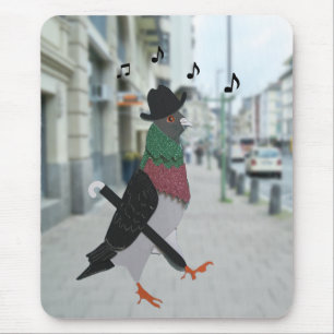 Papegaai in de stad Bewerkbaar Grappig Muismat