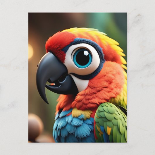 Papegaai in het Oerwoud Anime, Postcrossing Briefk Briefkaart (Voorkant)