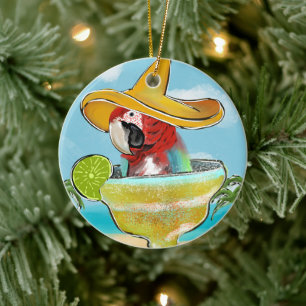 Papegaai Keramisch Ornament