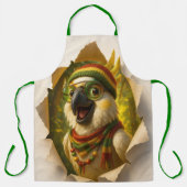 Papegaai Kookschort – Vrolijk Tropisch Design Schort (Voorkant)