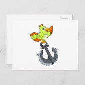 Papegaai met Anker Briefkaart (Voorkant / Achterkant)