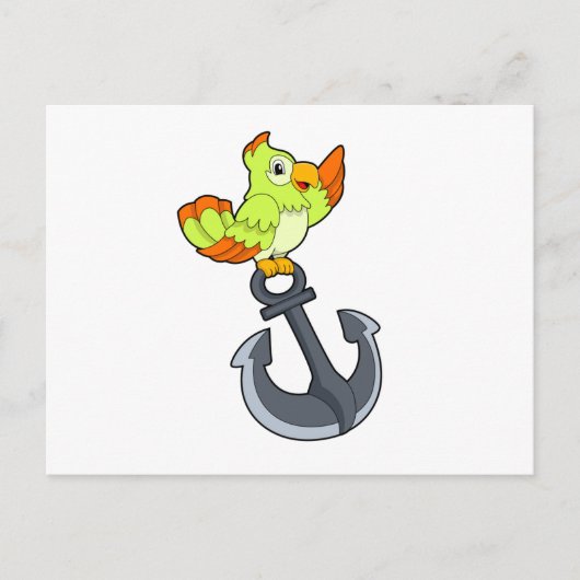 Papegaai met Anker Briefkaart (Voorkant)