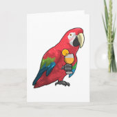 Papegaai met glas sinaasappelsap kaart (Voorkant)
