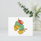 Papegaai met rode kop briefkaart (Staand voorkant)