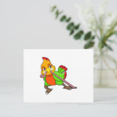 Papegaai met Worm Briefkaart (Staand voorkant)