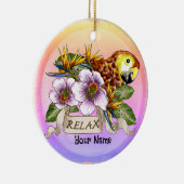 Papegaai ontspannen keramisch ornament (Rechts)