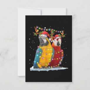 Papegaai Rendier Kerst Licht Kerst Ornamente Kaart