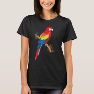 Papegaai Scarlet Macaw Kleurrijk T-shirt
