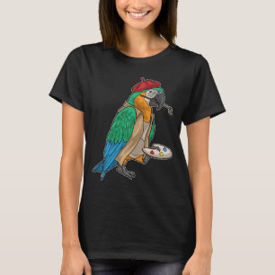 Papegaai Schilder Schilderkwast Schilderen T-shirt
