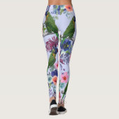 Papegaai tussen de bloemen leggings (Achterkant)