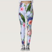 Papegaai tussen de bloemen leggings (Voorkant)