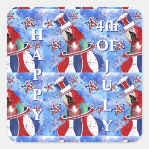 Papegaai Vierkante Sticker