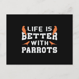 Papegaai Vogel Dier Pet Life Is Beter Met Papegaai Briefkaart