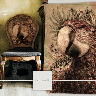 Papegaai vogel efemera bloemenweefsel papier