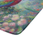 Papegaai Vogel Oerwoud Bloemen Impressionisme Schi Snijplank (Hoek)