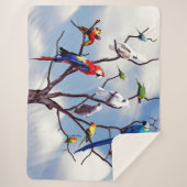 PAPEGAAIBOOM SHERPA DEKEN (Voorkant)