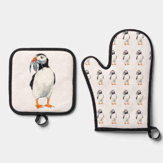Papegaaiduiker ontwerp ovenwant & pannenlap set