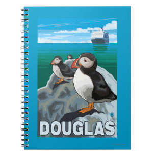Papegaaiduikers & Cruiseschip - Douglas, Alaska Notitieboek