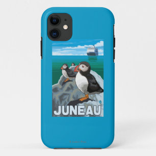 Papegaaiduikers & Cruiseschip - Juneau, Alaska iPhone 11 Hoesje