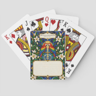 Papegaaien Huwelijks Gastboek Handtekeningendeck Pokerkaarten