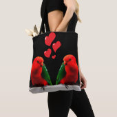 Papegaaien in de liefde Canvas tas (Dichtbij)
