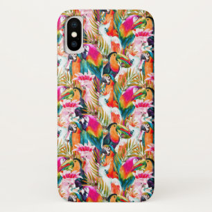 Papegaaien & Palmbladeren iPhone X Hoesje