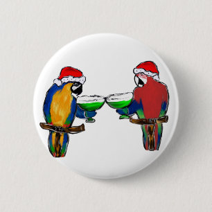 PAPEGAAIEN RONDE BUTTON 5,7 CM