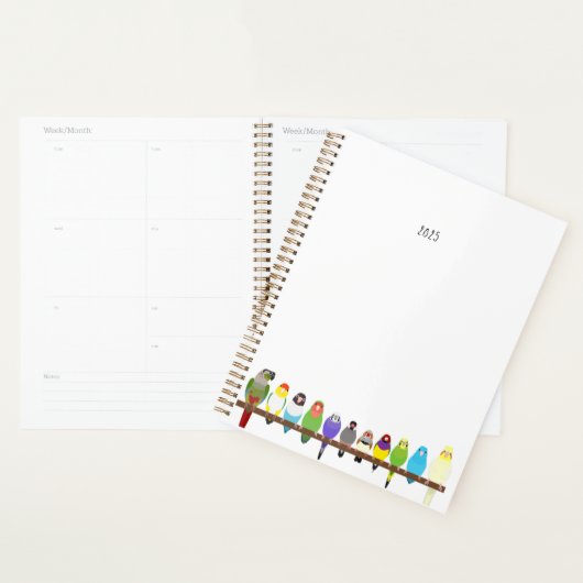 Papegaaien spiraal jaar planner (Display)