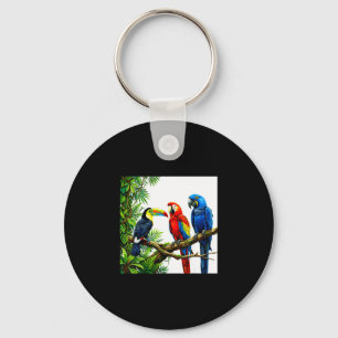 Papegaaien tropische vogels hawaii strandfeest zom sleutelhanger