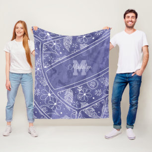 papegaaien veren bloemen lila volleybal fleece deken