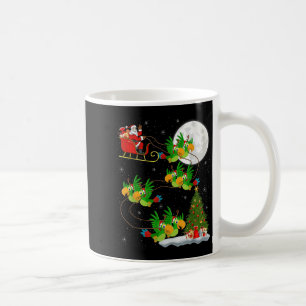 Papegaaien Vogel Santa Sleigh Vliegen Grappig Magi Koffiemok