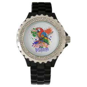 Papegaaien zijn kleurrijk horloge