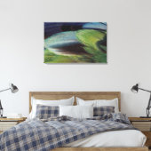 Papegaaienveerpatroonontwerp Canvas Afdruk (Insitu (Slaapkamer))