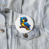 papegaaiknop ronde button 7,6 cm (In situ)