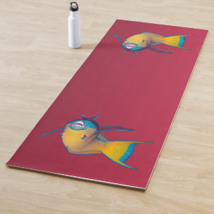 Papegaaivis - Abstract ontwerp - Uitgesneden uit f Yogamat