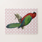  papegaaivogel op Retro Art Legpuzzel (Horizontaal)